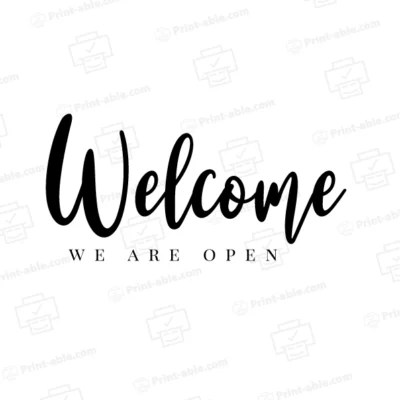 Welcome sign printable free download