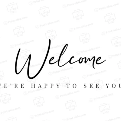 Welcome sign printable free download