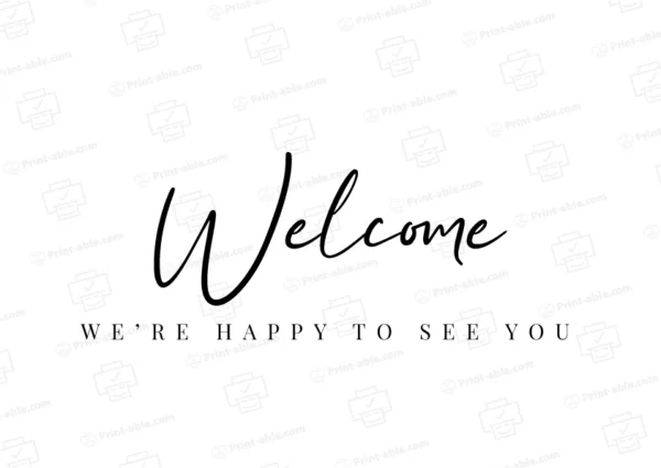 Welcome sign printable free download