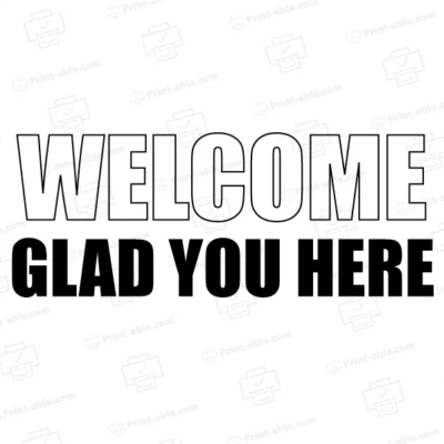 Welcome sign printable free download