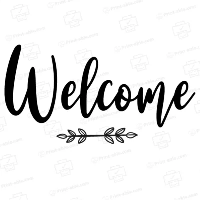 Welcome sign printable free download