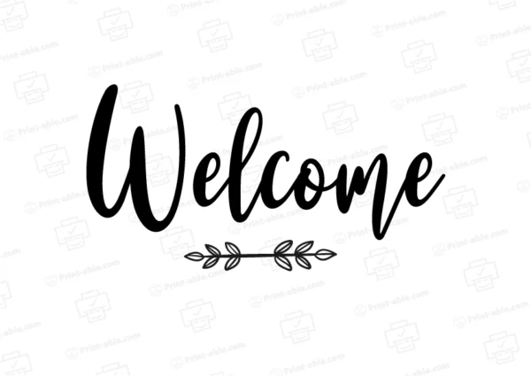 Welcome sign printable free download