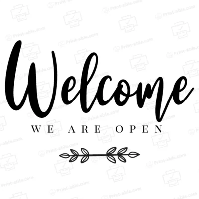 Welcome sign printable free download