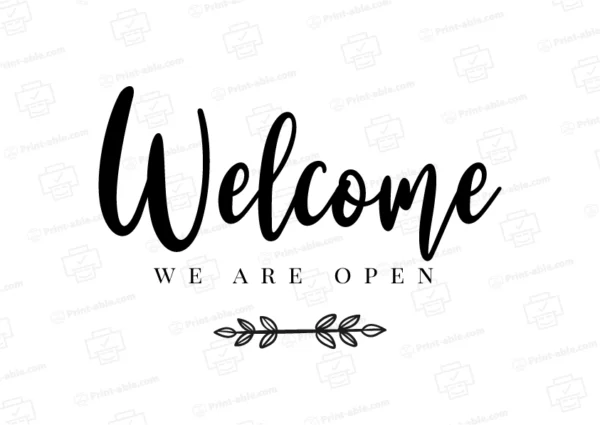 Welcome sign printable free download