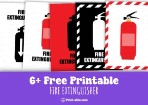 fire extinguisher sign printable free download