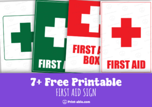 first aid sign printable free download