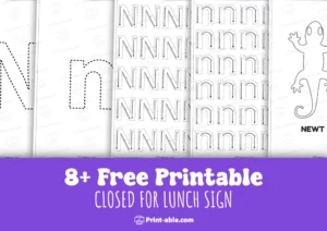 letter n printable free download