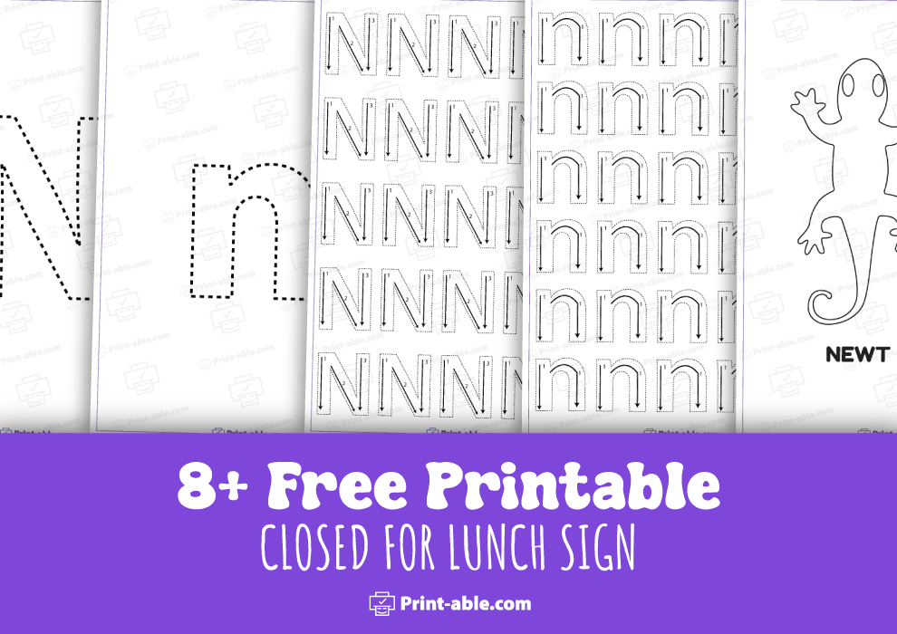 letter n printable free download