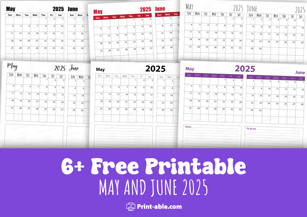 may and june 2025 calendar free download