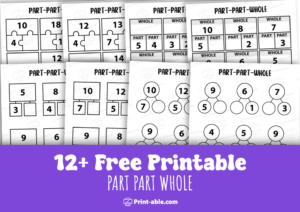 part part whole worksheet printable free download