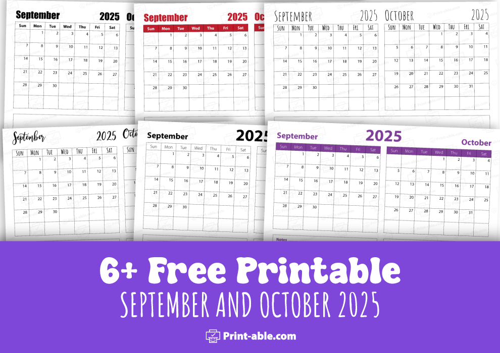 september and october 2025 calendar free download