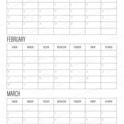 2025 three month calendars printable free download