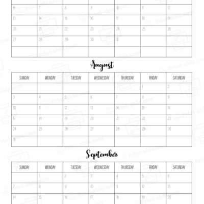 2025 three month calendars printable free download