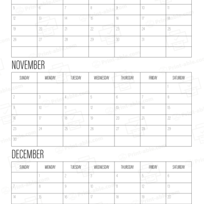 2025 three month calendars printable free download