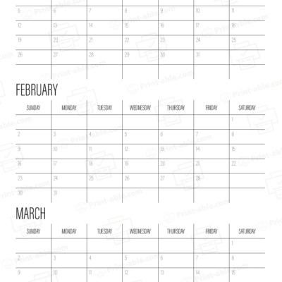 2025 three month calendars printable free download