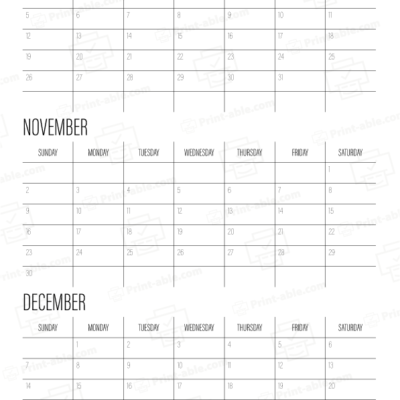 2025 three month calendars printable free download