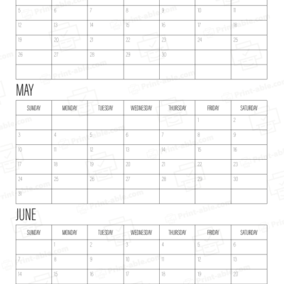 2024 three month calendars printable free download