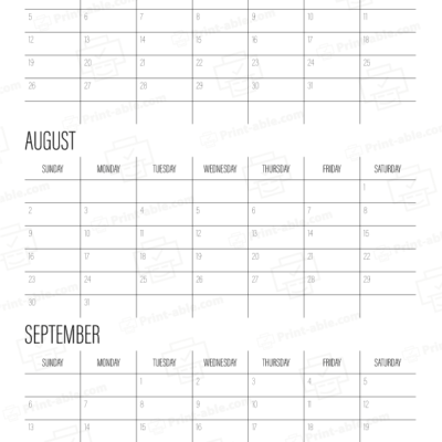 2024 three month calendars printable free download