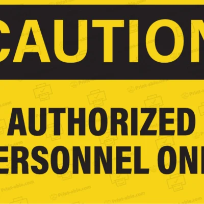 authorized personnel only sign printable free download