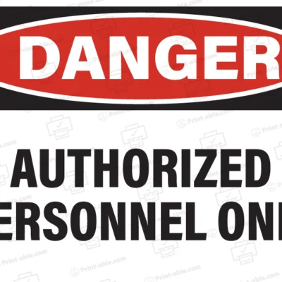 authorized personnel only sign printable free download