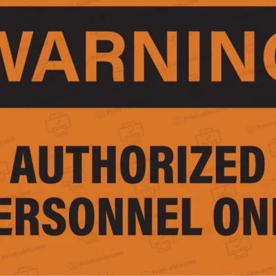 authorized personnel only sign printable free download