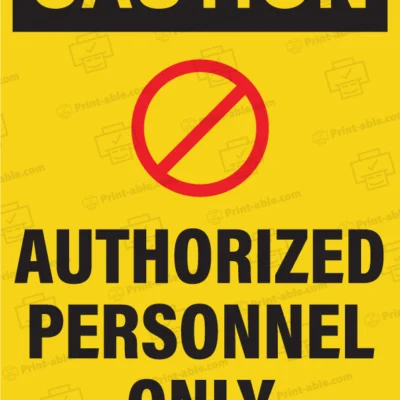 authorized personnel only sign printable free download