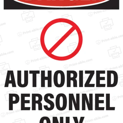 authorized personnel only sign printable free download