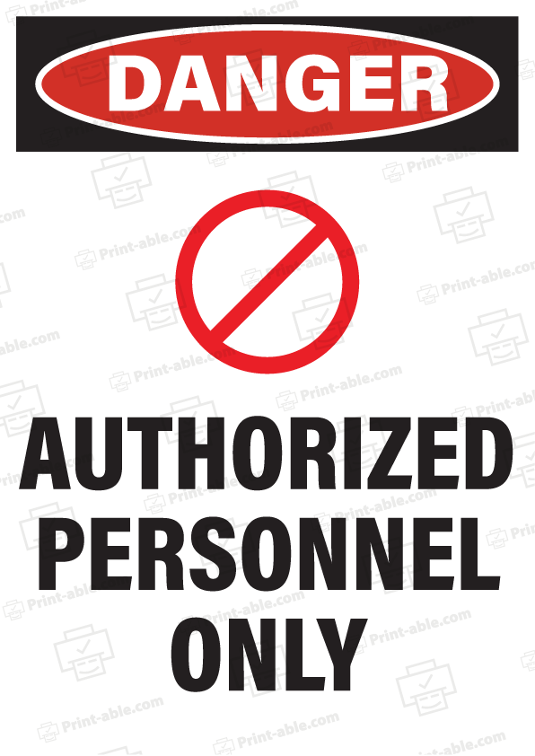 Authorized Personnel Only Sign Printable Free Download