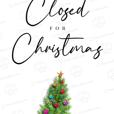 closed sign for christmas free download