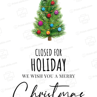 closed sign for christmas free download