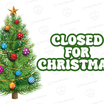 closed sign for christmas free download