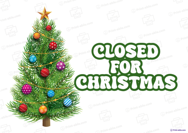 closed sign for christmas free download