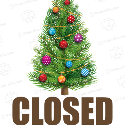 closed sign for christmas free download