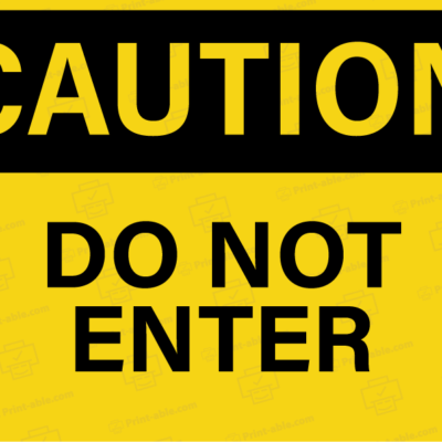 do not enter sign printable free download