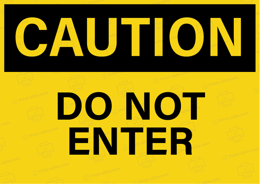 Do Not Enter Sign Printable Free Download