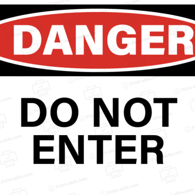 do not enter sign printable free download