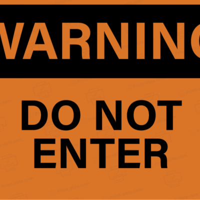 do not enter sign printable free download