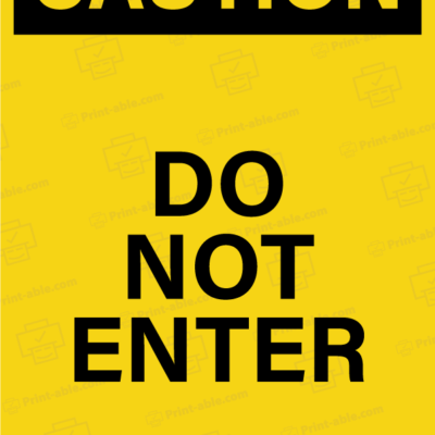 do not enter sign printable free download