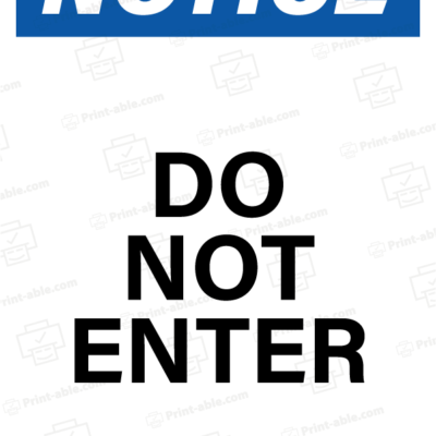 do not enter sign printable free download