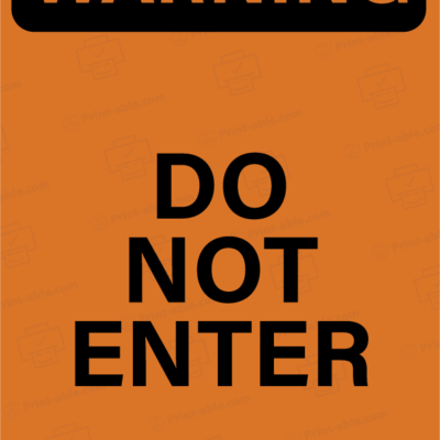 do not enter sign printable free download