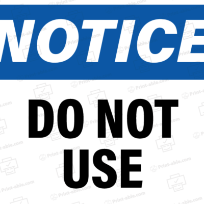 do not use sign printable free download