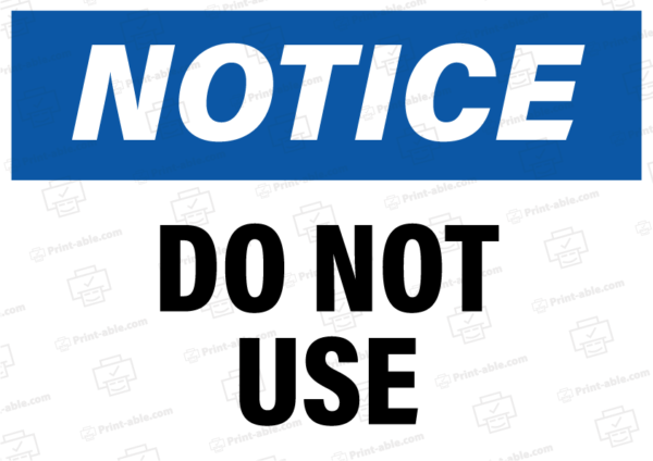 do not use sign printable free download