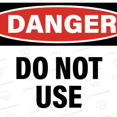 do not use sign printable free download