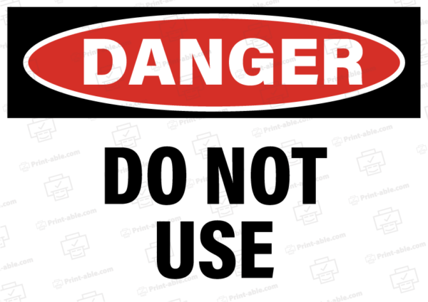 do not use sign printable free download