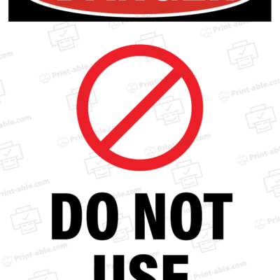 do not use sign printable free download