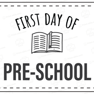 first day of school sign printable free download