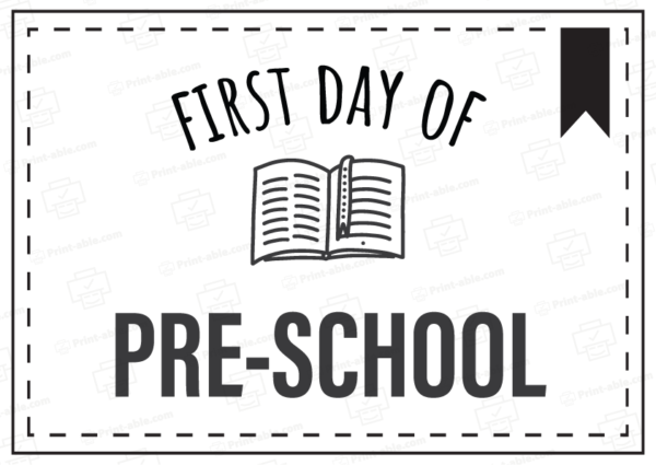 first day of school sign printable free download