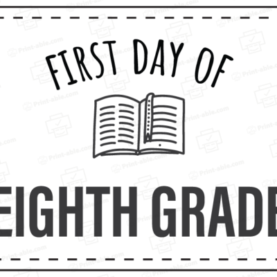 first day of school sign printable free download