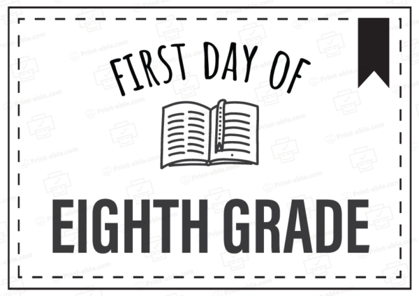 first day of school sign printable free download