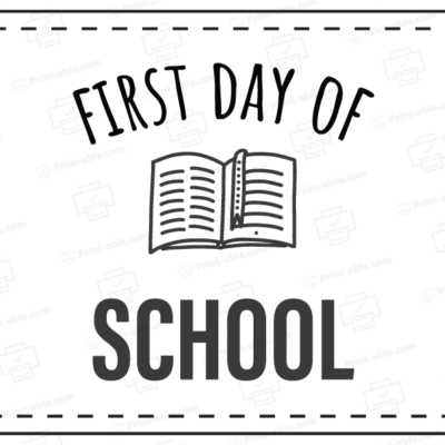 first day of school sign printable free download